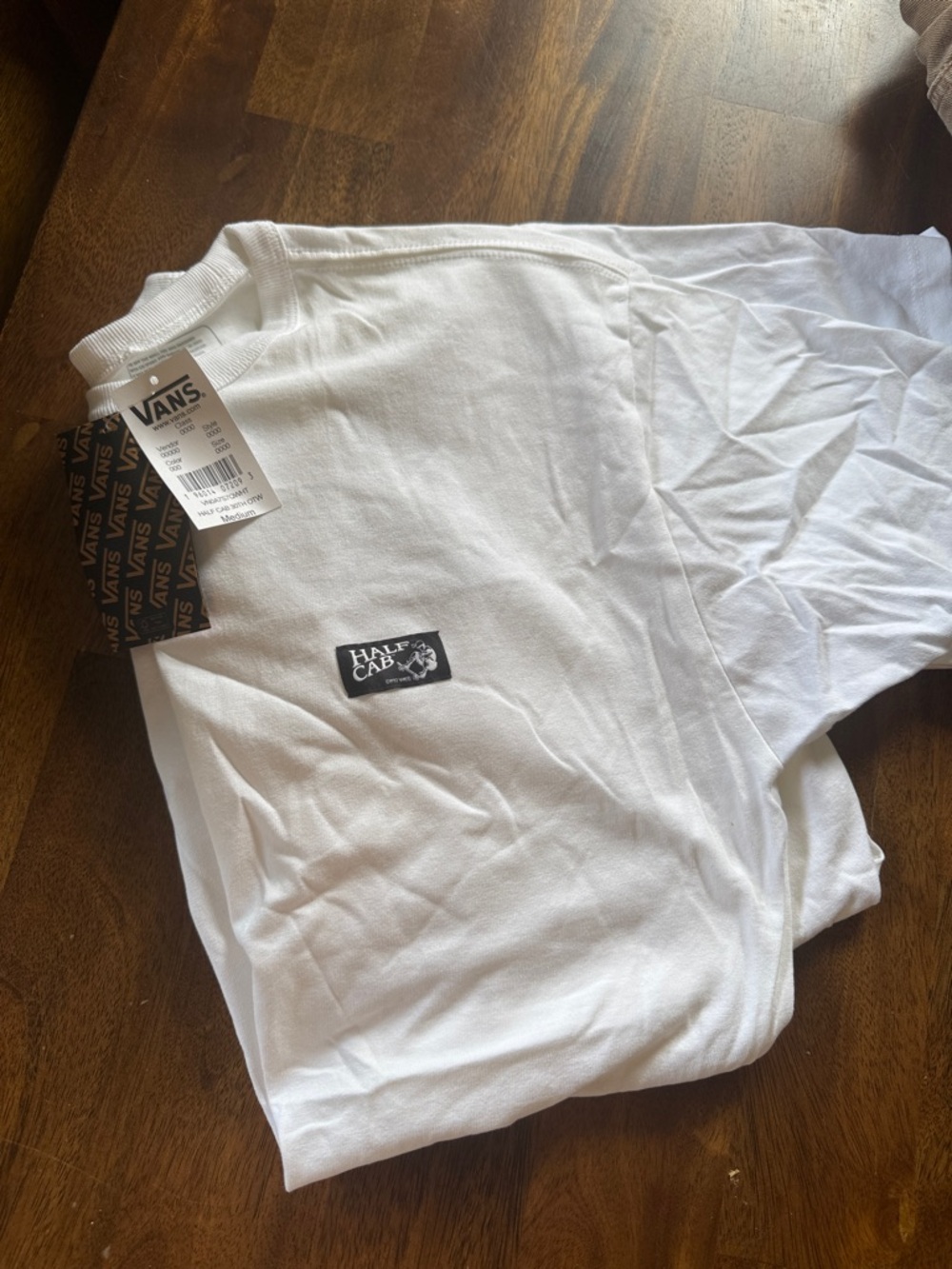 Vans White Half Cab Tee